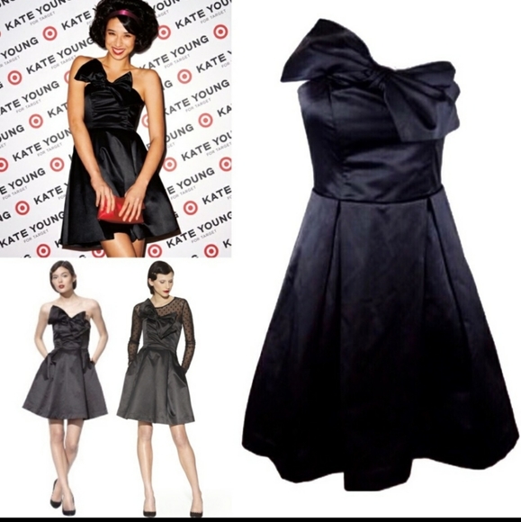 Kate Young Dresses & Skirts - Kate Young for Target Black Satiny Strapless Dress